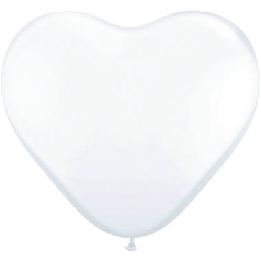 Herzballon Weiß 15 cm - 100 Stück 1