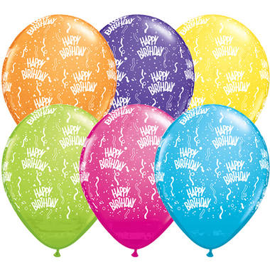 Palloncini Happy Birthday multicolori 28 cm - 25 pezzi 1