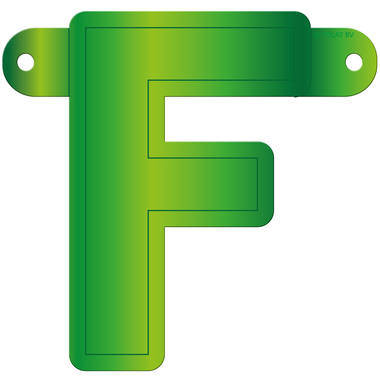 Banner lettera f verde lime 1