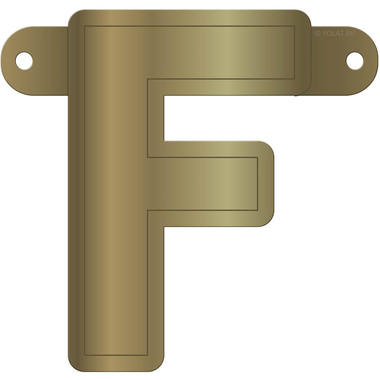 Banner-Girlande Buchstabe F Gold Metallic 1