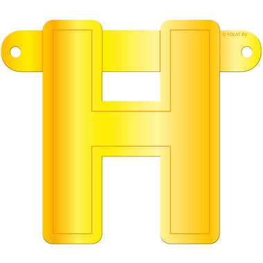 Banner lettera h giallo 1