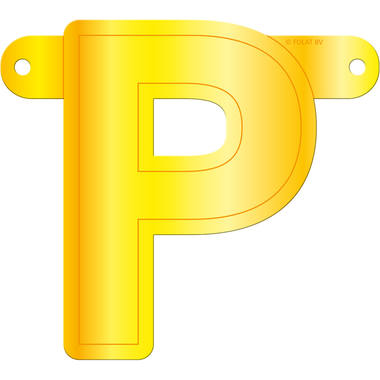Banner lettera p giallo 1