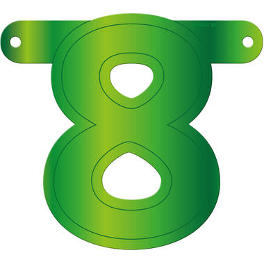 Banner lettera 8 verde lime 1