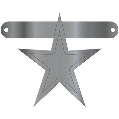 Banner / Garland Star Silver Metallic 1