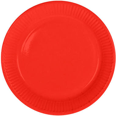 Red Disposable Plates 23 cm - 8 pieces 1