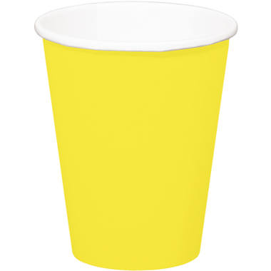 Yellow Disposable Cups 350 ml - 8 pieces 1