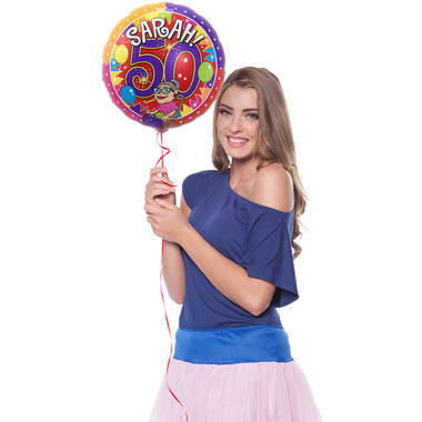50th Birthday Sarah Super Party Foil Balloon - 45 cm 2