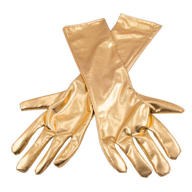 Handschoenen metallic goud 1
