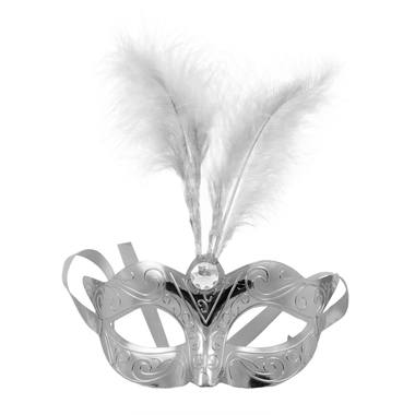 Venezianische Maske Silber Metallic 1