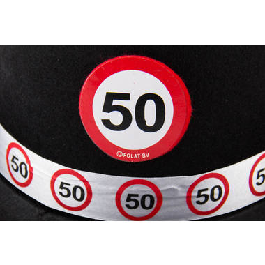 50 urodziny czarny melonik znak drogowy 4