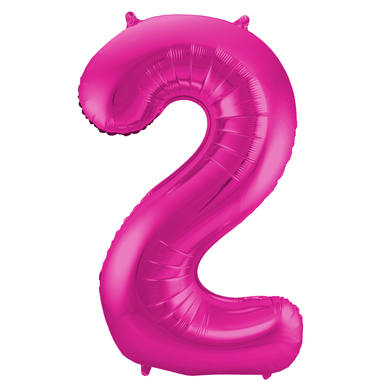 2 Shaped Number Balloon Magenta - 86 cm 1