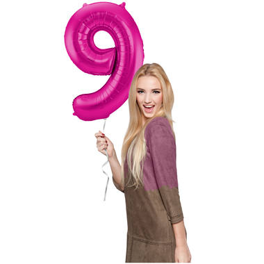 9 Shaped Number Balloon Magenta - 86 cm 2