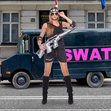 SWAT Costume donna 3 pezzi taglia L-XL 4