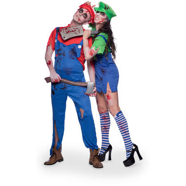 Green Super Plumber Costume for Women - Size L-XL 6