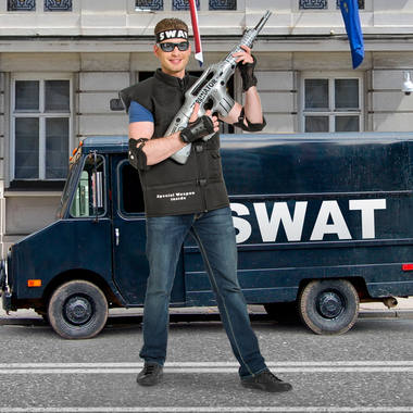 Kostium SWAT dla mężczyzn 3 sztuki - rozmiar XL-XXL 5