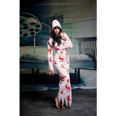 Gespenster-Kostüm mit Blutflecken für Damen - Größe L-XL 6