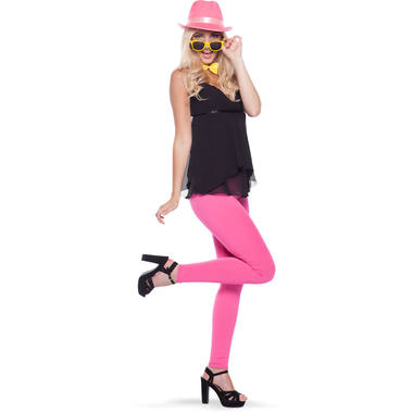 Neonowo-różowe legginsy 2