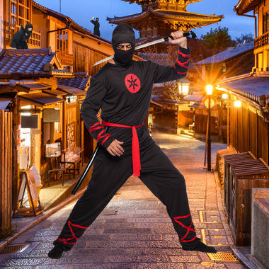 Costume da guerriero ninja per uomo M-L 2