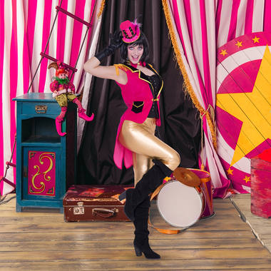 Roze Gilet Circus Dames - Maat L-XL 4
