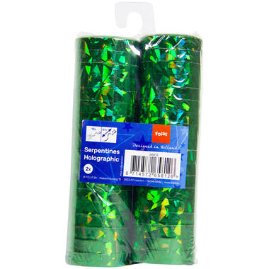 Serpentines Holographic Green 4m - 2 pieces 3