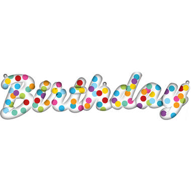 Foil balloons 'Happy Birthday' Rainbow Bday - 2 pieces 3