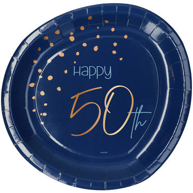 Disposable Plates Elegant True Blue 50 Years 23cm - 8 pieces 1