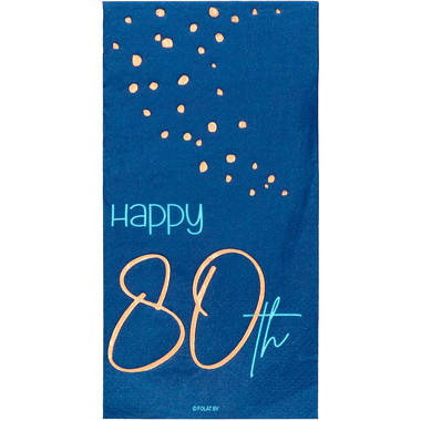 Napkins Elegant True Blue 80 Years 33x33cm - 10 pieces 2