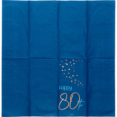 Napkins Elegant True Blue 80 Years 33x33cm - 10 pieces 4