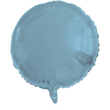 Balon foliowy Okrągły Pastelowy Niebieski Metaliczne Mat - 45 cm 1