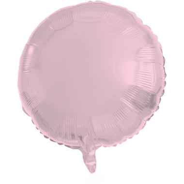 Balon foliowy Okrągły Pastelowy Różowy Metaliczne Mat - 45 cm 1