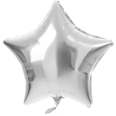 Balon foliowy w kształcie gwiazdy Srebrny - 48 cm 1