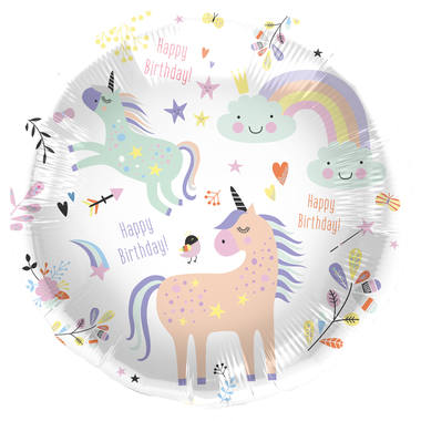 Balon foliowy Unicorns & Rainbows - 45 cm 1