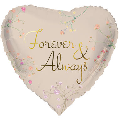 Foil Balloon Heart-shaped Forever and Always - 45 cm 1