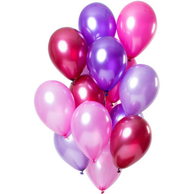 Ballons Merry Berry Pink Metallic 33cm - 15 Stück 1
