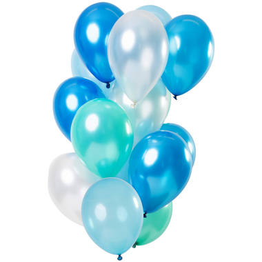 Ballons Blue Azure Metallic 33cm - 15 Stück 1