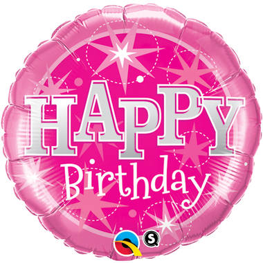Palloncino rosa compleanno Happy Birthday 46 cm 1
