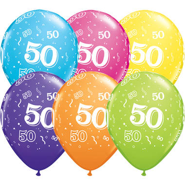 Palloncini multicolori 50 anni 28 cm - 25 pezzi 1