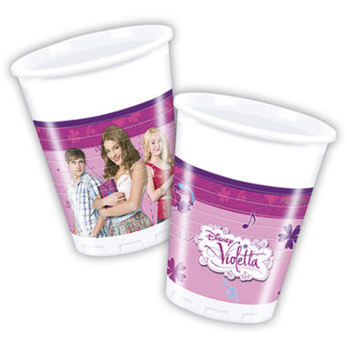 Violetta Disposable Cups 200 ml - 8 pieces 1