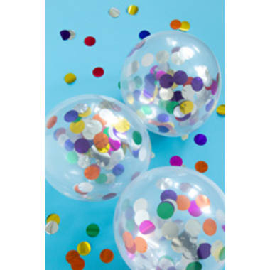 Palloncini con Coriandoli in Foil Multicolore 30 cm - 4 pezzi 4