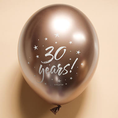 Ballonnen Shimmer '30 Years!' Electrum 33cm - 4 stuks 4