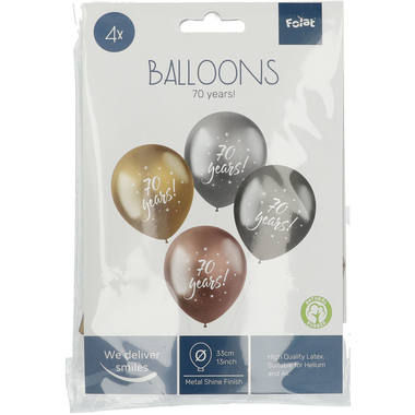 Balloons Shimmer '70 Years!' Electric 33cm - 4 pieces 2