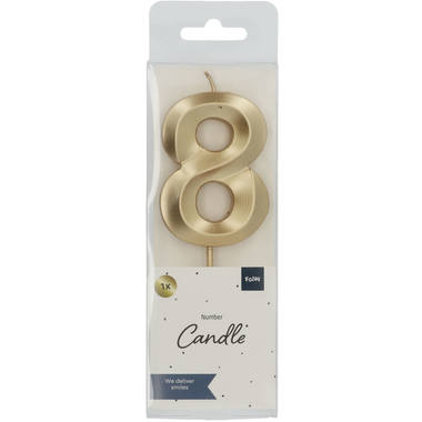 Candle Glamour Number 8 Gold Metallic 2