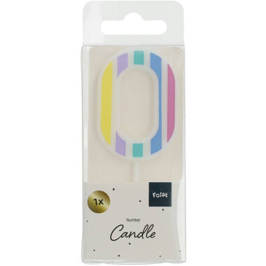 Candle Pastel Number 0 Multicolour 2