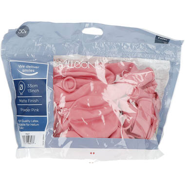 Balony Powder Pink Mat 33cm - 50 sztuk 3