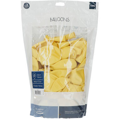 Palloncini Powder Yellow Opaco 33cm - 100 pezzi 3