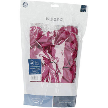 Palloncini Radiant Fuchsia Pink Metallic 33cm - 100 pezzi 3