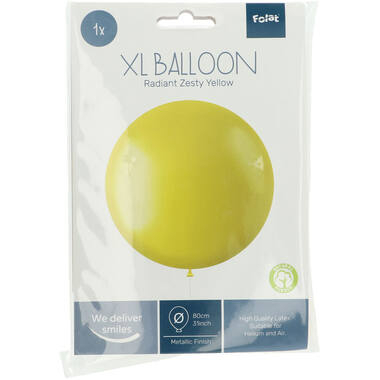 Ballon XL Radiant Zesty Yellow Metallic - 78 cm 3