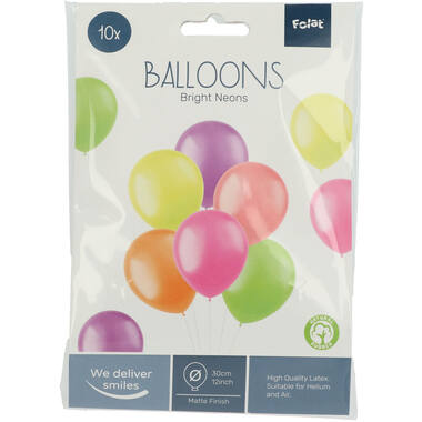 Ballonnen Bright Neons 30cm - 10 stuks 3