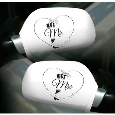 Copri specchietti per auto Matrimonio Mr - Mrs 1