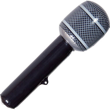 Microfono gonfiabile nero - 32 cm 1